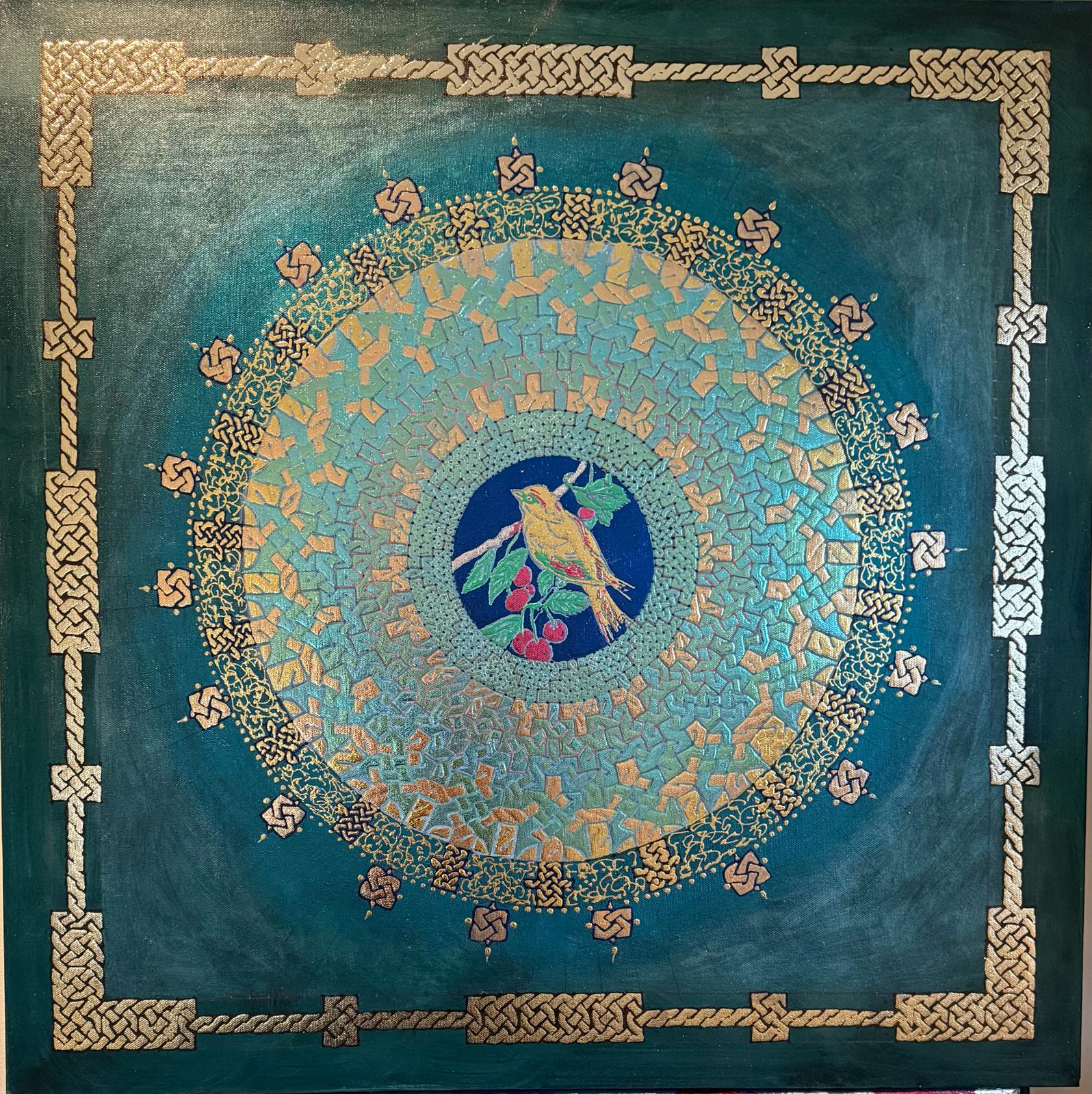 Golden Songbird Mandala